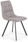 Szare minimalistyczne krzesło pikowane H3-A62