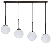 Czarna lampa wisząca z czterema punktami światła - D270 K0-A96