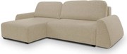 Narożnik ALMI Lewostronny z funkcją spania, wolnostojący tkanina EXCITE ME 04 Cappucino