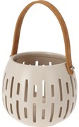 Latarnia dekoracyjna Matt cream, 14,5 x 12 cm