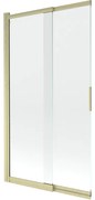 Mexen Fox parawan nawannowy 2-skrzydłowy przesuwny 100 x 150 cm, transparent, złoty szczotkowany - 891-100-002-55-00