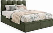Zielone łóżko tapicerowane z pojemnikiem 5 rozmiarów S1-B07