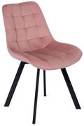 Różowe pikowane krzesło kubełkowe K6-N05