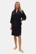 Damski bambusowy szlafrok BEATRICE S Czarny