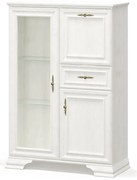 Biała Komoda Z Witryną W Stylu Angielskim F1-N08