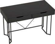 HOMCOM Małe Biurko Komputerowe z 2 Szufladami, Duży Blat Roboczy 120 x 60 x 77 cm, Czarny | Aosom PL