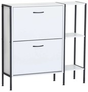 Szafka na buty SOVIO, 2 półki, biały