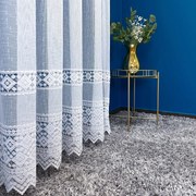 Firana żakardowa Romby biała na metry - wys. 250 cm