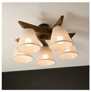 Brilagi - LED lampa sufitowa ANTHONY 5xE14/40W/230V dąb orzech/beż