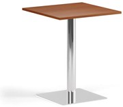 Stolik kawowy ENZO, 60x60 cm, chrom podstawa, czereśnia