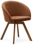 Brązowy tapicerowany fotel jadalniany Marvin – Kave Home