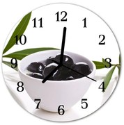 Zegar szklany okrągły Oliwki