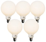 Zestaw 5 ściemnialnych żarówek LED E27 Opal G125 5W 450 lm 3000K