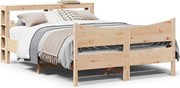 Dwuosobowe łóżko sosnowe z zagłówkiem 160x200 B0-B56