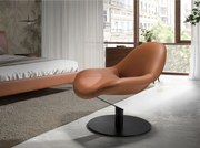 Brązowy fotel obrotowy ze sztucznej skóry 5116 ANGEL CERDA