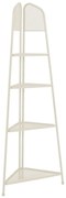 Beżowa metalowa półka narożna na balkon Garden Pleasure MWH, wys. 180 cm