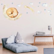 Naklejki na ścianę - Lis na księżycu