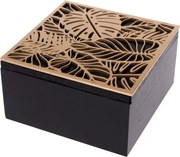 Drewniane pudełko Forkhill, brązowy, 15 x 8 x 15 cm