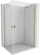 Mexen Mist-H Duo kabina prysznicowa uchylna prawa 75 x 85 cm, transparent, złota - 8A5-075L-085P-50-00