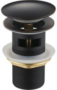 Mexen korek klik-klak okrągły z przelewem, czarny antyczny - 79920-79