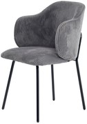 Szare sztruksowe krzesło tapicerowane W6-P42