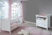 Komplet białych mebli do pokoju niemowlaka A0-R65