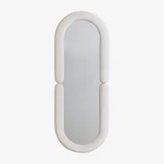 Lustro Ścienne Owalne Aksamitne (60x160 Cm) Santes Blanco Roto - Sklum