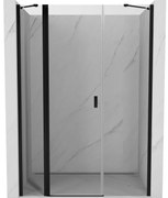 Mexen Mist drzwi prysznicowe uchylne 135 cm, transparent, czarne - 8A4-135-001-70-00