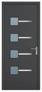 Drzwi zewnętrzne z antracytowego aluminium wys. 218 x szer. 96 cm - prawe - AMARES
