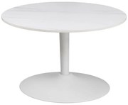 Biały okrągły stolik z ceramicznym blatem ø 60 cm Malta – Actona