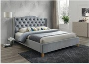 Łóżko ASPEN VELVET 160x200 szare
