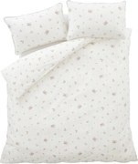 Kremowa pościel jednoosobowa z perkalu bawełnianego 135x200 cm Vintage Rosebud Lace – Bianca