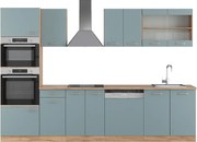 Aneks kuchenny niebiesko-szary/złoty dąb 300x60x81.6 r-line