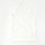 Dziecięcy biały ręcznik z kapturem Linen Tales Waffle, 100x100 cm