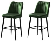Zestaw krzeseł barowych Vento Green and Black, 2 szt., 2 szt.