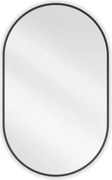 Mexen Loft lustro łazienkowe owalne 90 x 55 cm, rama czarna - 9851-090-055-000-70