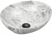 Mexen Elza umywalka nablatowa 40 x 33 cm, szara kamień - 21014093