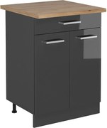 Szafka dolna do kuchni antracyt wysoki połysk 60x60x81.6 r-line