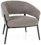 Fotel wypoczynkowy do salonu Hilo Raven szary SIGNAL