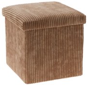 Pufa ze schowkiem sztruksowa TOBO, 38 x 38 x 38 cm