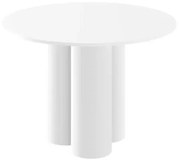 Stół okrągły RAVEO 100x100 biały połysk HUBERTUS