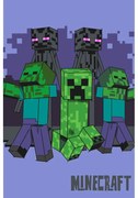Polarowy koc dziecięcy 100x150 cm Minecraft "Mobs coming for you" – Jerry Fabrics
