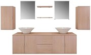Zestaw podwieszanych beżowych mebli łazienkowych B8-L59