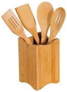 Zestaw sztućców bambusowych, 5 elementów, kwadratowy, KESPER