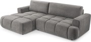 Masseno Narożnik VASTO z funkcją spania i pojemnikiem na pościel Narozniki L, Rozkładana sofa - Szary, VINCI 07