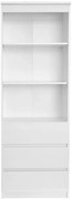Biały minimalistyczny regał z szufladami W4-P69