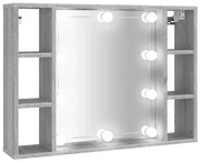 Toaletka z lustrem na biurko lub ścianę szary dąb sonoma D2-C73