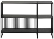 Czarny regał w dekorze kamienia 120x83 cm Strington – Actona