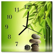 Zegar szklany kwadratowy Kamienie