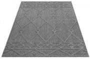Dywan zewnętrzny sznurkowy Patara Boho szary 80 cm x 150 cm